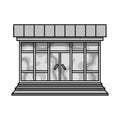Vector illustration of store and market sign. Set of store and mini vector icon for stock.
