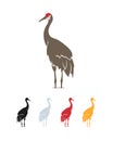 Vector illustration of stork.