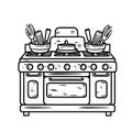 Vector Illustration, Illustration of Stove Royalty Free Stock Photo