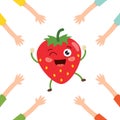 Vector Illustration of Strawberry Character