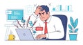 Frustrated Businessman Experiencing Computer Error Royalty Free Stock Photo