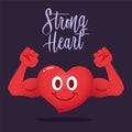 Strong Heart With Muscle Arm