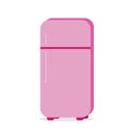Illustration of stylish pink small size refrigerator rector