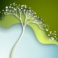 Vector illustration with stylized tree