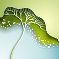 Vector illustration with stylized tree