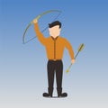 Vector illustration of design managed to archery Royalty Free Stock Photo