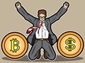 Vector illustration of a successful businessman