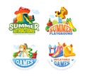 Vector illustration of summer labels