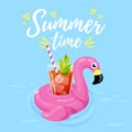 Vector illustration, Summer time card.