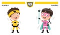 Vector Illustration Of Superheroes Royalty Free Stock Photo