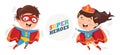 Vector Illustration Of Superheroes Royalty Free Stock Photo