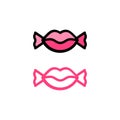 Vector Sweet Lips Icon Royalty Free Stock Photo