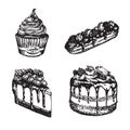 Vector illustration of sweets Royalty Free Stock Photo