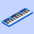 Vector illustration synthesizer. Musical Equipment. 3D Isometric Design. EPS