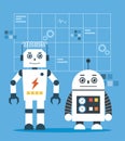 White Smart Robot illustration Royalty Free Stock Photo