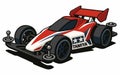 Vector illustration of a Tamiya mini 4WD racing car Royalty Free Stock Photo