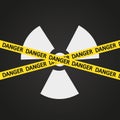 Vector illustration tape radiation hazard