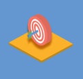 Vector illustration. Target isometric flat icon