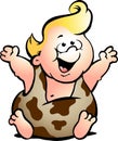 Vector illustration of an Tarzan Baby