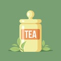 Tea jar vector illustration. Royalty Free Stock Photo