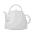 Vector design of teapot and tea icon. Set of teapot and porcelain stock symbol for web.