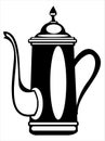 Vector illustration teapot on white