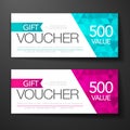 Vector illustration template special gift voucher with modern premium pattern.