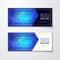 Vector illustration template special gift voucher with modern premium pattern.