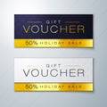 Vector illustration template special gift voucher with modern premium pattern.