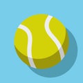 A vector illustration of tennis ball with shadow Royalty Free Stock Photo