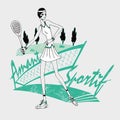 Tennis girl naive style