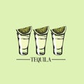 Vector illustration of tequila