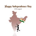 vector illustration of 15th August. India independence day. poster. template. social media Posts. vector. 15th august. happy Royalty Free Stock Photo