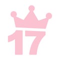 17th birthday party pink clip art