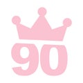 90th birthday party pink clip art