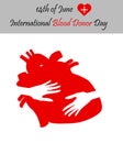 Vector Illustration for 14th June, blood donor day