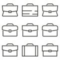 Vector illustration on the theme briefcase, bag