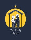 Nativity scene. Holy Family and Christmas star