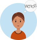 Vector illustration on the theme of dyslexia