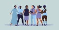 Vector illustration on the theme of inclusiveness, body positive. diversity of people.