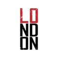 Vector illustration on the theme of London, England. Typography, t-shirt graphics, poster, print, banner, flyer Royalty Free Stock Photo