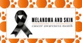 Vector illustration on the theme of Melanoma and skin cancer detection, prevention and awareness month of May