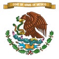 Vector illustration on theme Mexican Coat of Arms