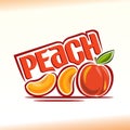 Vector illustration on the theme peach Royalty Free Stock Photo