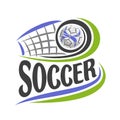 Vector illustration on theme Soccer game Royalty Free Stock Photo