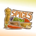 Vector illustration on the theme of spices Royalty Free Stock Photo