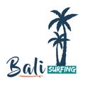 Vector illustration on the theme of surfing and surf rider in Bali.