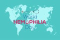 Vector illustration on the theme of World Hemophilia day observed on April 17 every year Royalty Free Stock Photo