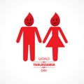 Vector illustration on the theme of world Thalassemia day - 8th May Royalty Free Stock Photo