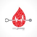 Vector illustration on the theme of world Thalassemia day - 8th May Royalty Free Stock Photo